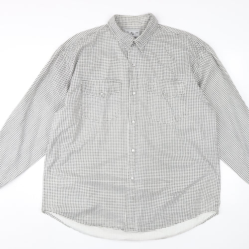 Anvil Men’s Black Checkered Long Sleeve Shirt - L