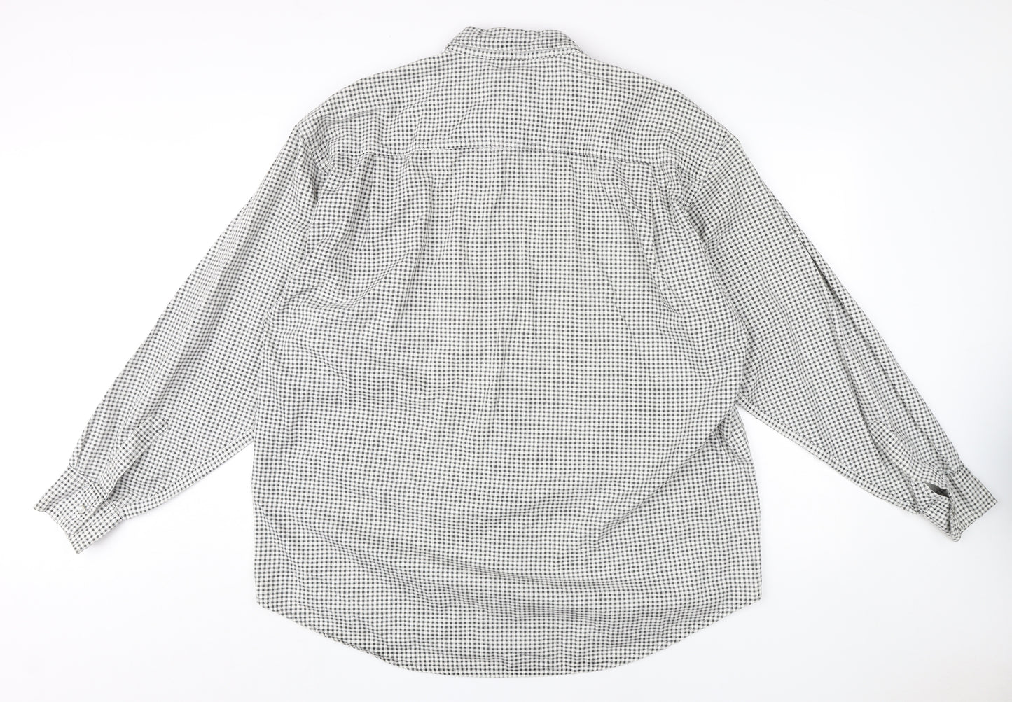 Anvil Men’s Black Checkered Long Sleeve Shirt - L