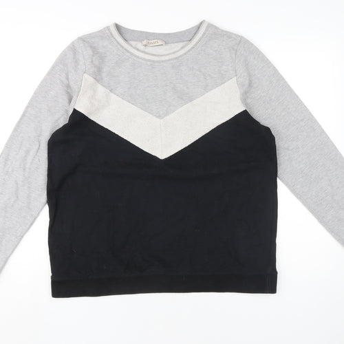 Oasis Women's Grey Black Pullover Sweatshirt L