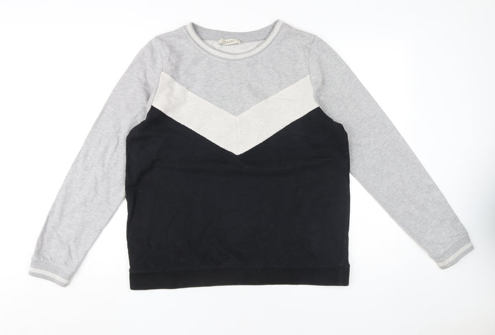 Oasis Women's Grey Black Pullover Sweatshirt L