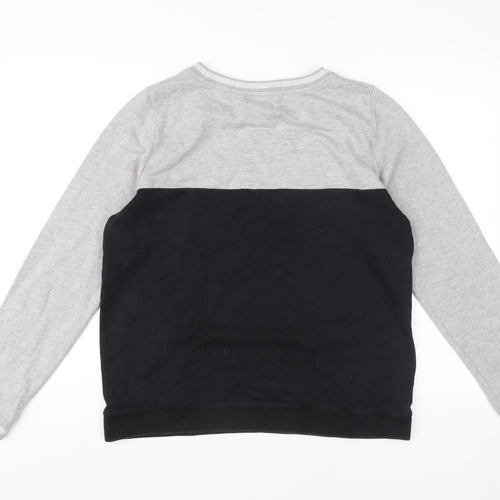 Oasis Women's Grey Black Pullover Sweatshirt L