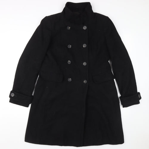 Next Women's Black Wool Blend Pea Coat Size 12