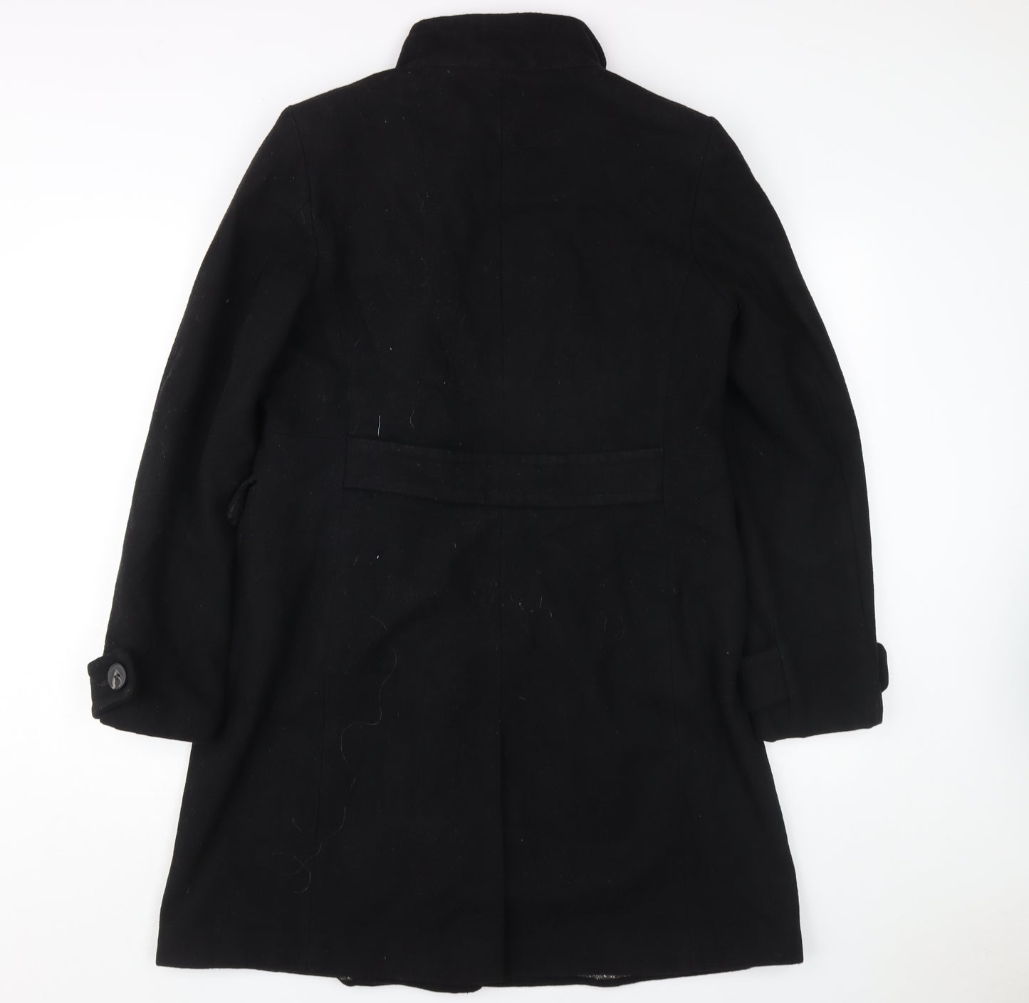 Next Women's Black Wool Blend Pea Coat Size 12