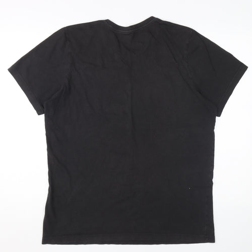 Adidas Men's Black Graphic Print T-Shirt, Size L