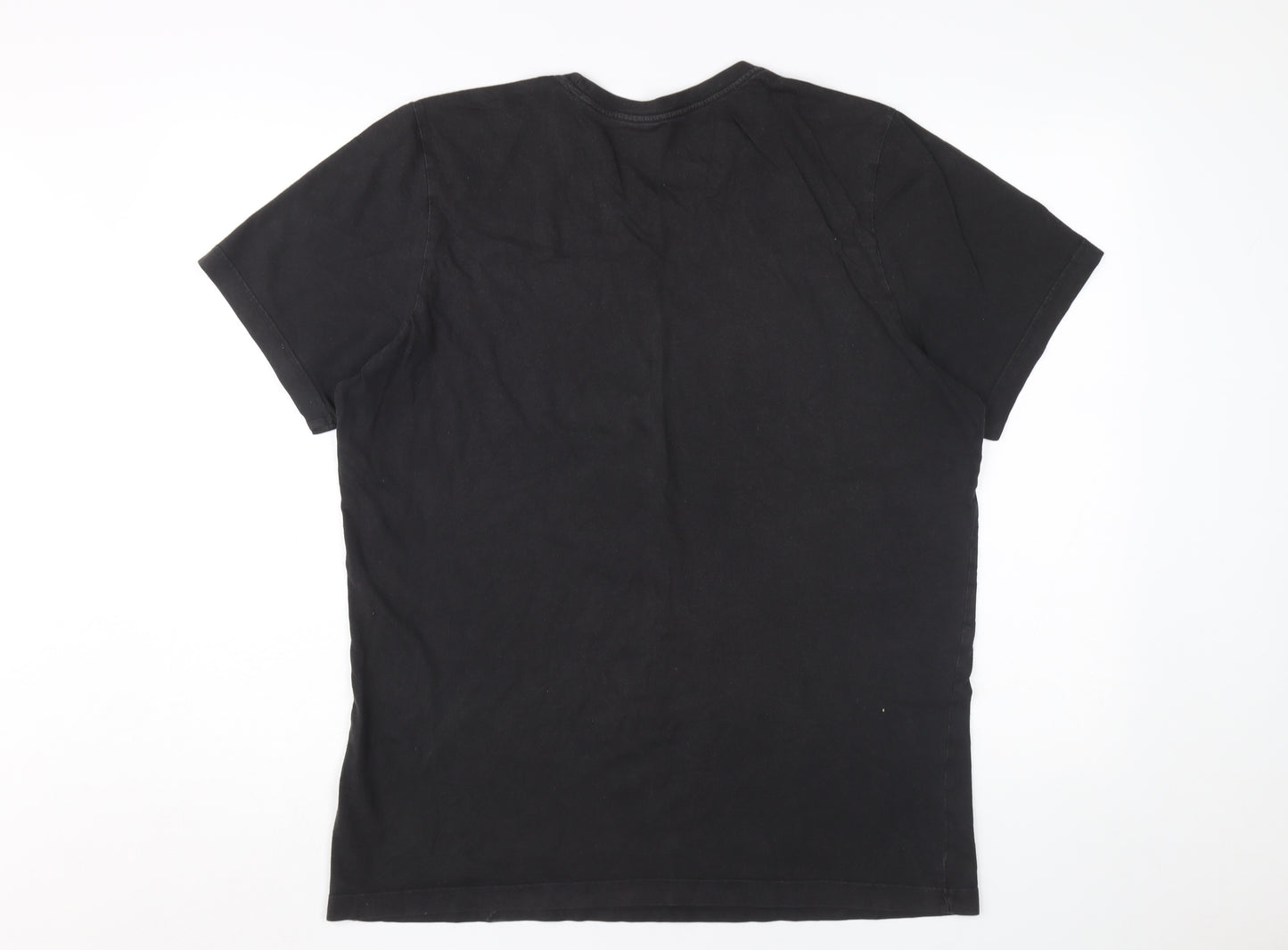 Adidas Men's Black Graphic Print T-Shirt, Size L