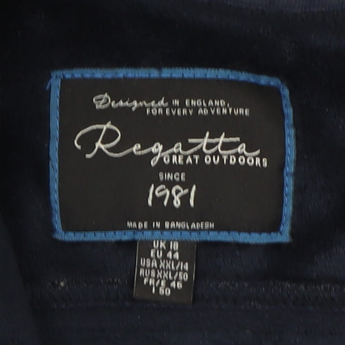 Regatta Women's Blue Hooded Long Coat UK 18