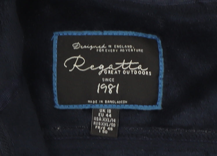 Regatta Women's Blue Hooded Long Coat UK 18