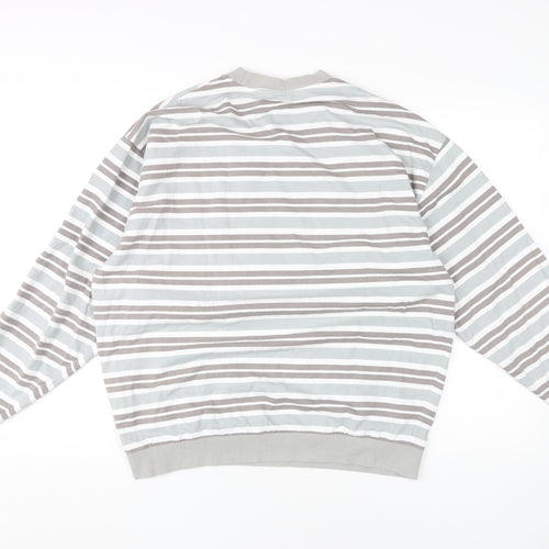 ASOS Men's Medium Multicoloured Striped Crew Neck Sweatshirt
