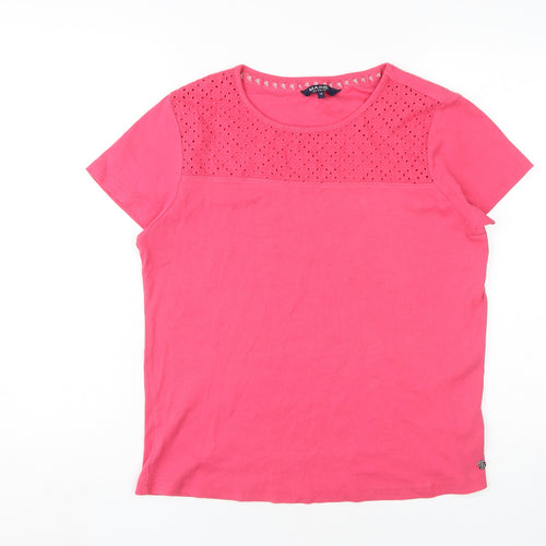 Maine New England Women's Pink Crew Neck T-Shirt, Size 16