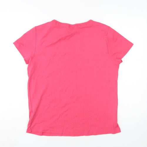 Maine New England Women's Pink Crew Neck T-Shirt, Size 16