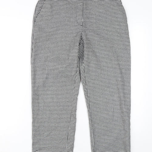 Zara Women's Black Check Dress Pants Size M