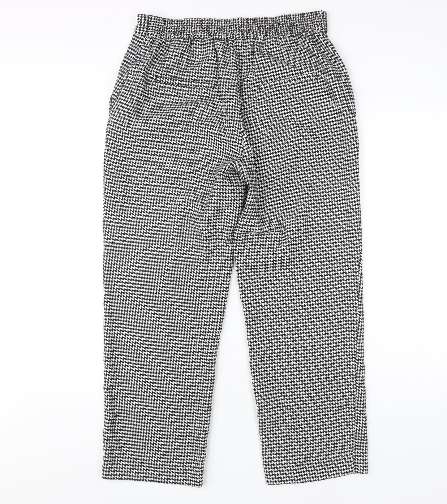 Zara Women's Black Check Dress Pants Size M
