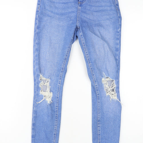 New Look Women's Blue Skinny Jeans - UK 6, Distressed