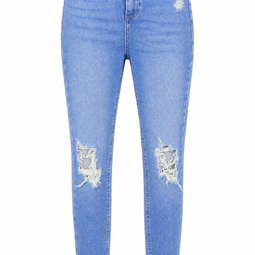 New Look Women's Blue Skinny Jeans - UK 6, Distressed