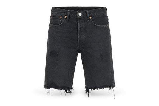 Levi's Men's Black Distressed Bermuda Denim Shorts Size 28