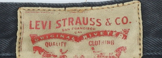 Levi's Men's Black Distressed Bermuda Denim Shorts Size 28