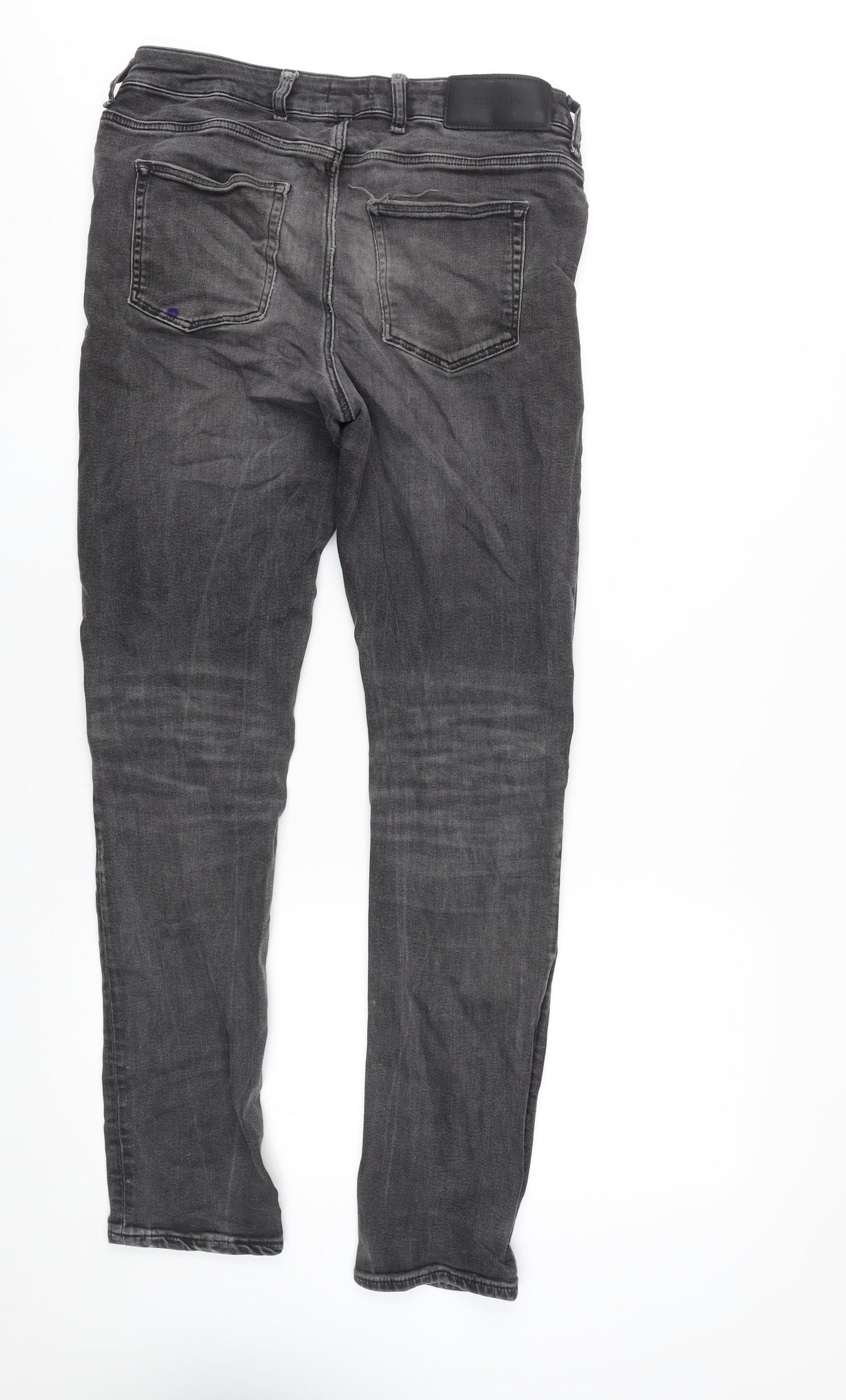 River Island Men's Black Skinny Jeans UK 30R