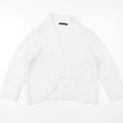 David Emanuel Women's White Cardigan M - Classic Chic