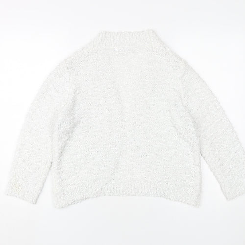 David Emanuel Women's White Cardigan M - Classic Chic