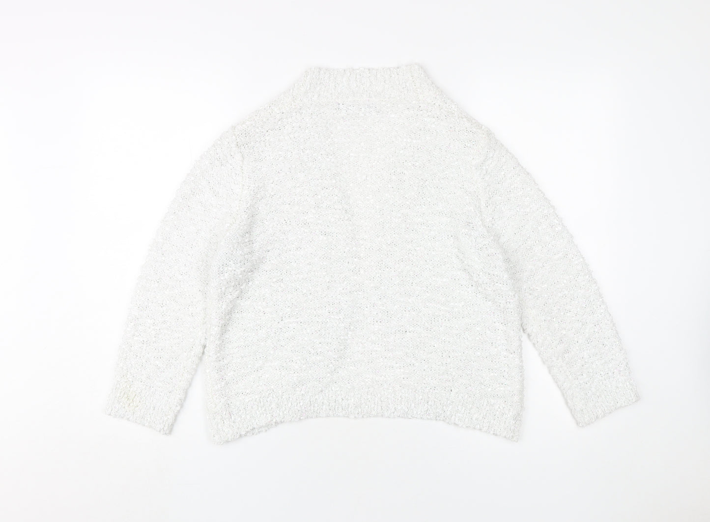 David Emanuel Women's White Cardigan M - Classic Chic