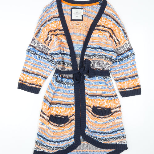 H&M Women's Multicoloured Cardigan, Size 14, Fair Isle Knit