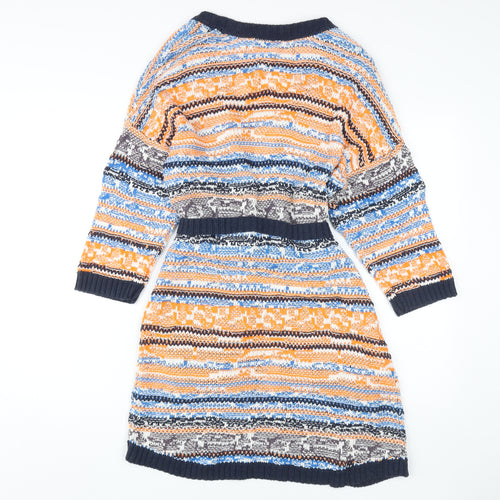 H&M Women's Multicoloured Cardigan, Size 14, Fair Isle Knit