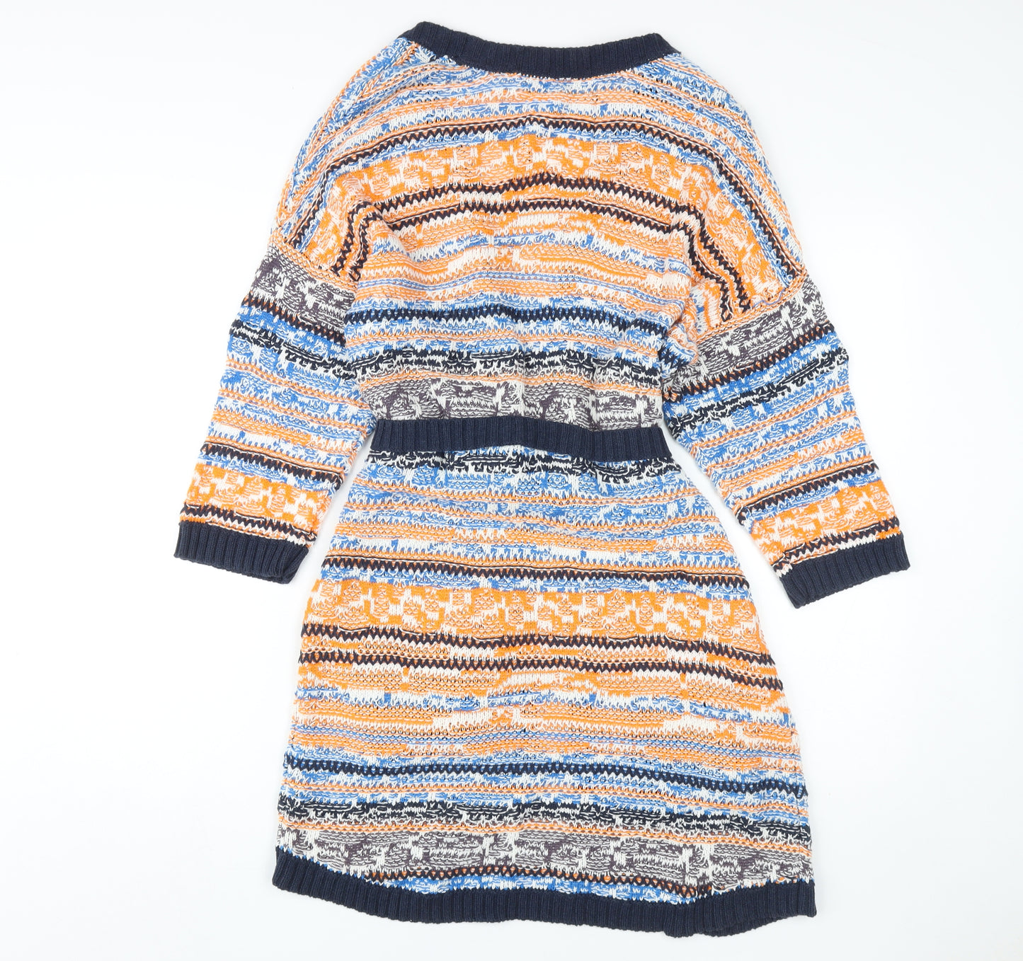 H&M Women's Multicoloured Cardigan, Size 14, Fair Isle Knit