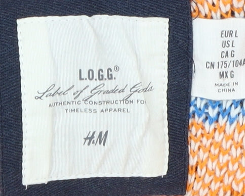 H&M Women's Multicoloured Cardigan, Size 14, Fair Isle Knit