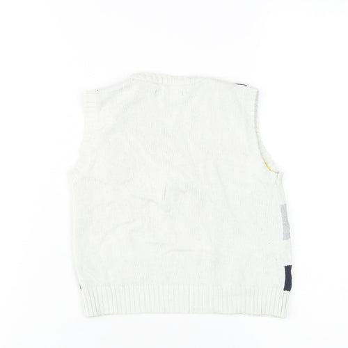 Nautica Unisex Multicoloured V-Neck Knit Vest, Size 4