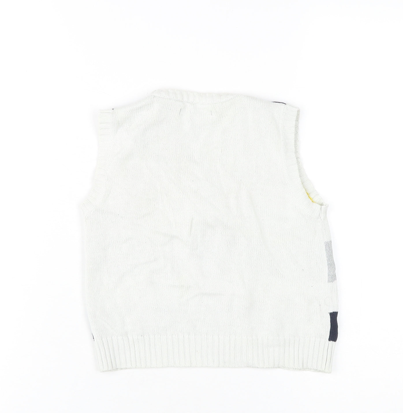 Nautica Unisex Multicoloured V-Neck Knit Vest, Size 4