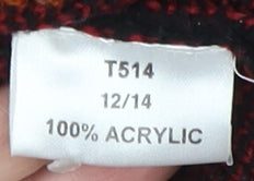 Damart Women's Black Floral Cardigan, Size 12, Embroidered