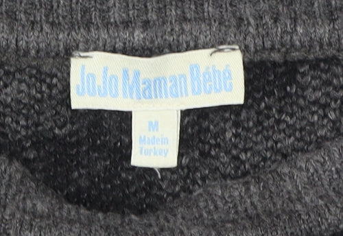 JoJo Maman Bébé Women's Grey Animal Print Pullover M