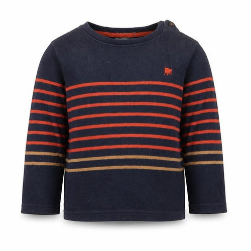 Jasper Conran Boys Blue Striped Pullover Jumper, Size 4-5