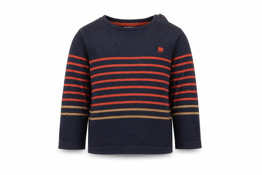 Jasper Conran Boys Blue Striped Pullover Jumper, Size 4-5