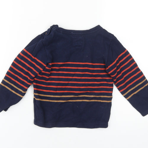 Jasper Conran Boys Blue Striped Pullover Jumper, Size 4-5