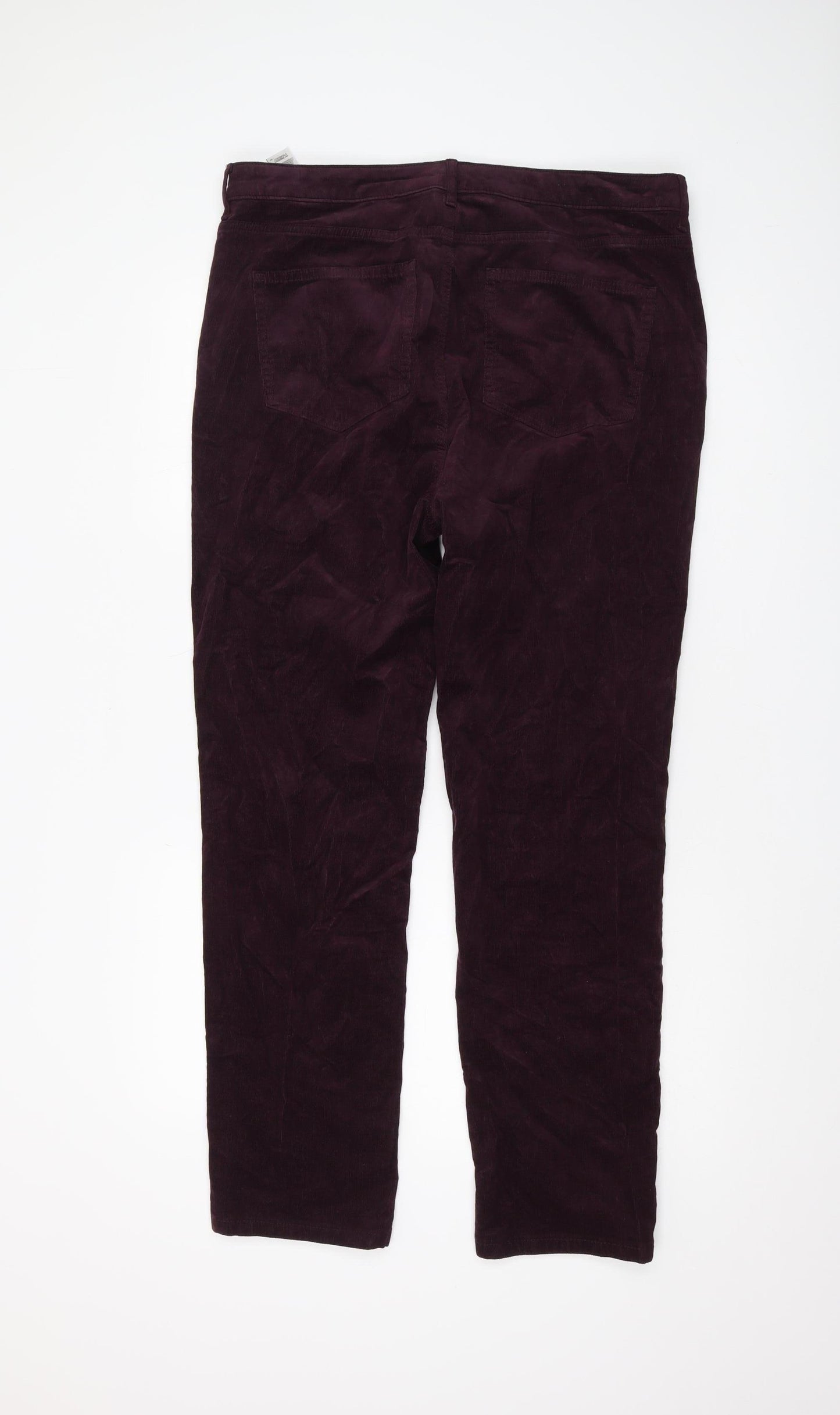 Marks and Spencer Women's Red Corduroy Trousers, Size 18
