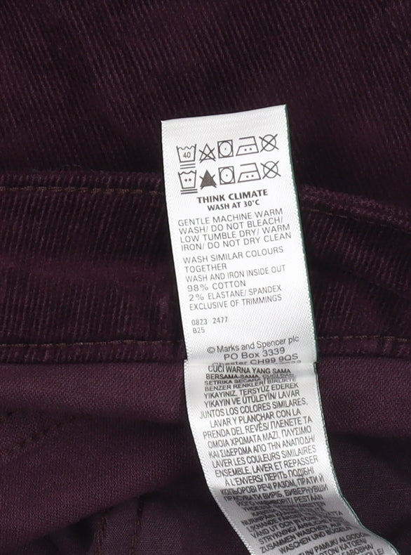 Marks and Spencer Women's Red Corduroy Trousers, Size 18