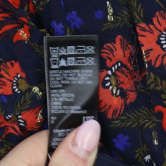 Marks and Spencer Floral Women's Multicoloured Dress Size 10
