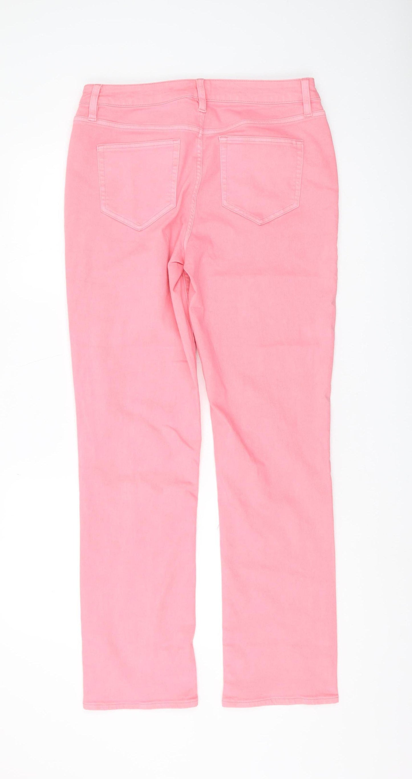 Lands' End Women's Pink Straight Jeans Size 14