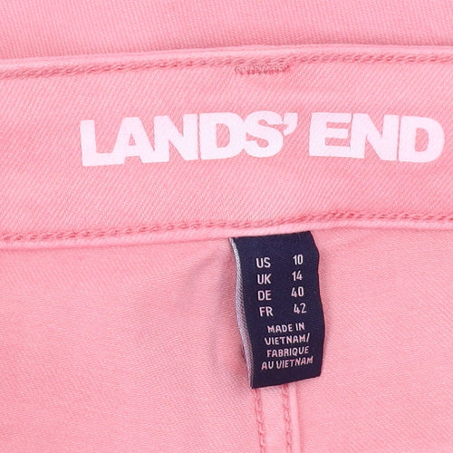 Lands' End Women's Pink Straight Jeans Size 14