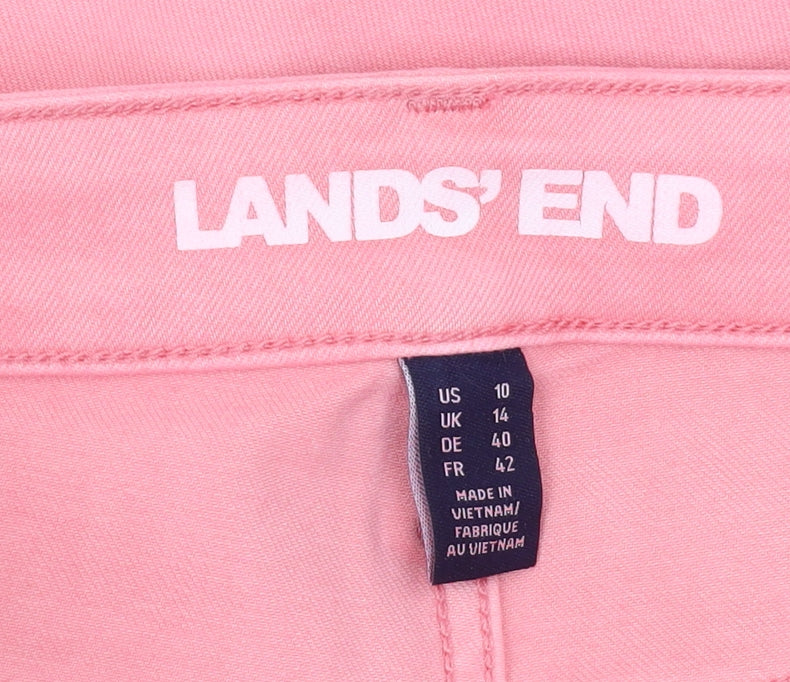 Lands' End Women's Pink Straight Jeans Size 14