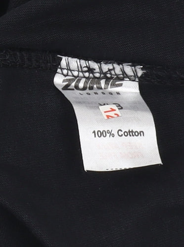 Zukie Men's XL Black Graphic Logo T-Shirt