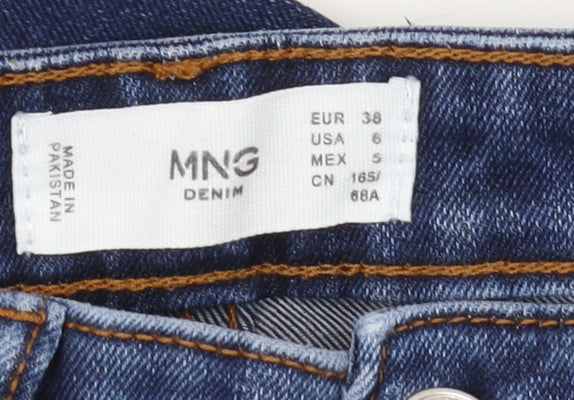 MNG Women's Blue Skinny Jeans Size 10