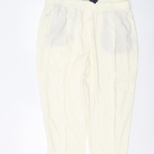 Marks and Spencer Women Ivory Jogger Trousers Size 18