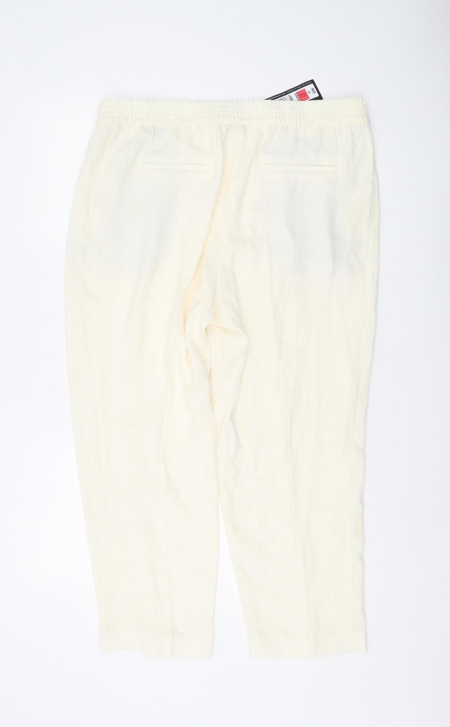 Marks and Spencer Women Ivory Jogger Trousers Size 18