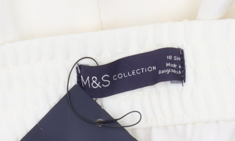 Marks and Spencer Women Ivory Jogger Trousers Size 18