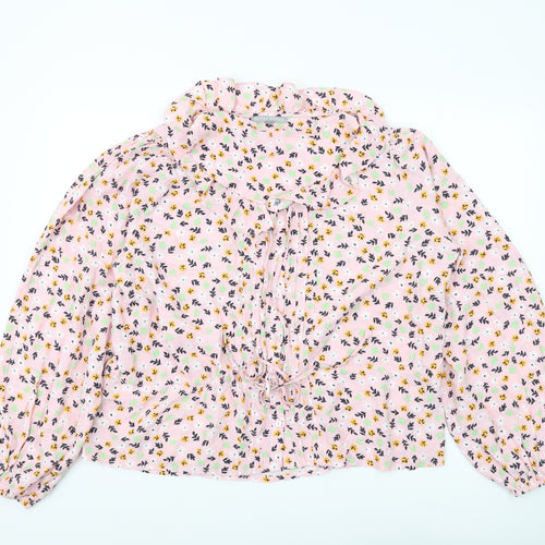 Oliver Bonas Women's Floral Blouse UK 14 Multicoloured