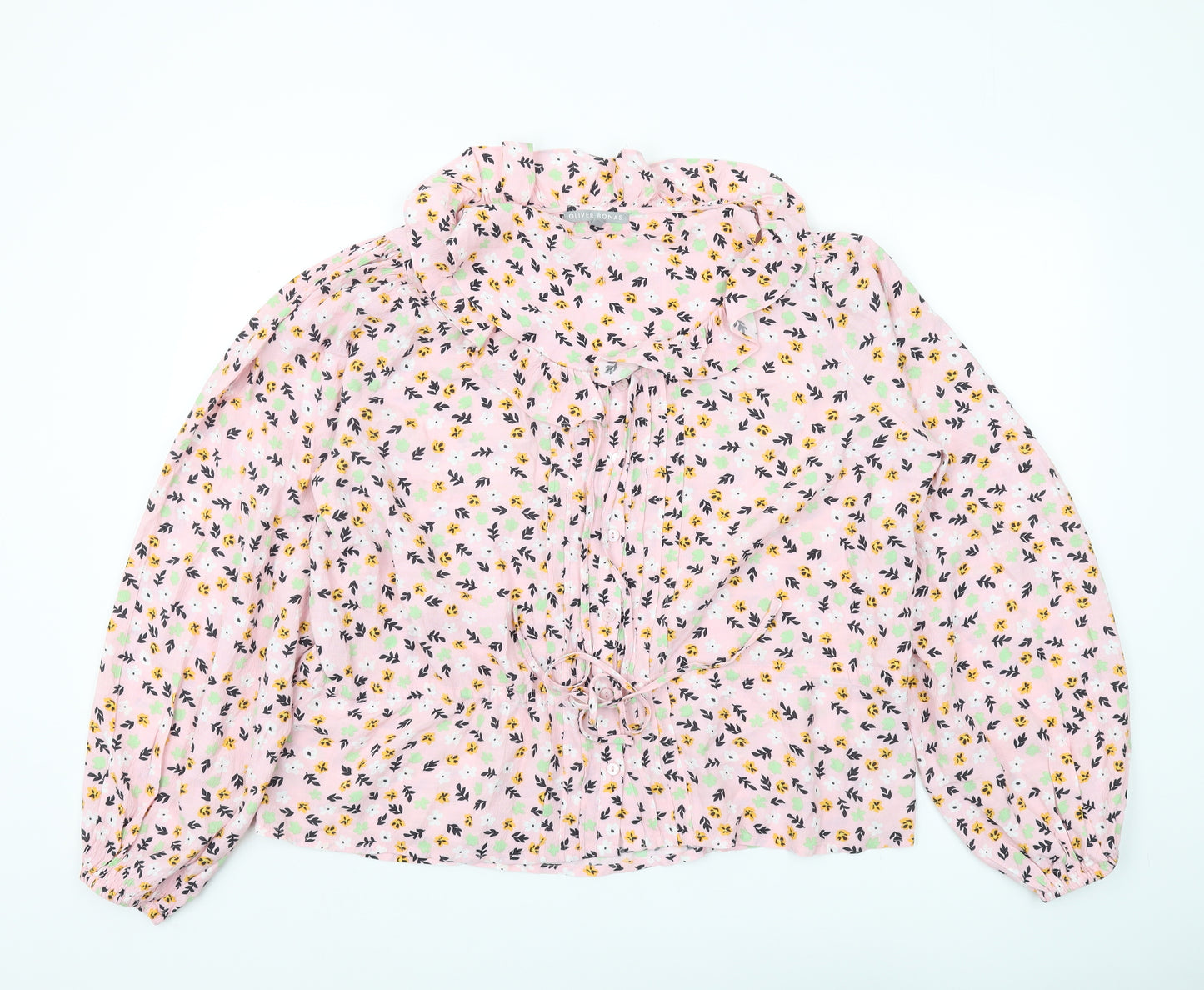 Oliver Bonas Women's Floral Blouse UK 14 Multicoloured