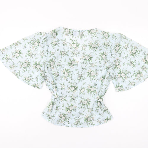 ASOS Design Floral Wrap Blouse, Women’s 10, Multicoloured