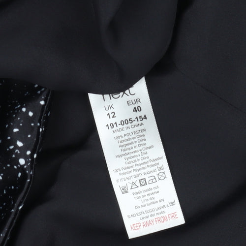 Next Women's Black Floral A-Line Knee Length Skirt